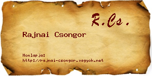 Rajnai Csongor névjegykártya